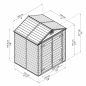 Preview: Palram-Canopia Gerätehaus SKYLIGHT 6x5 (185x154cm) Polycarbonat Grau